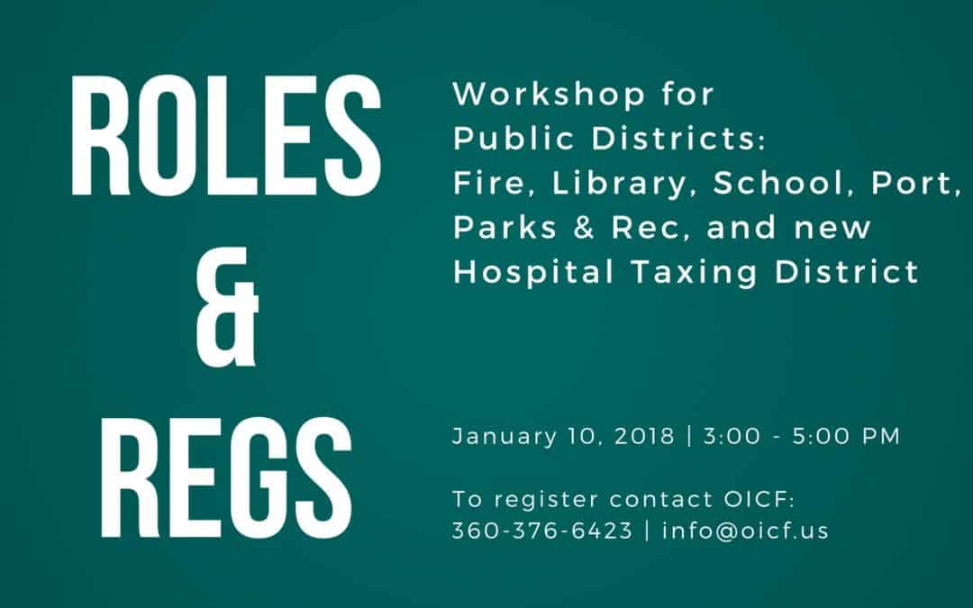 Workshop: Roles and Regs for Public Districts