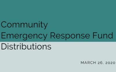 Community Emergency Response Fund Distributions