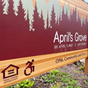 April's Grove Signage