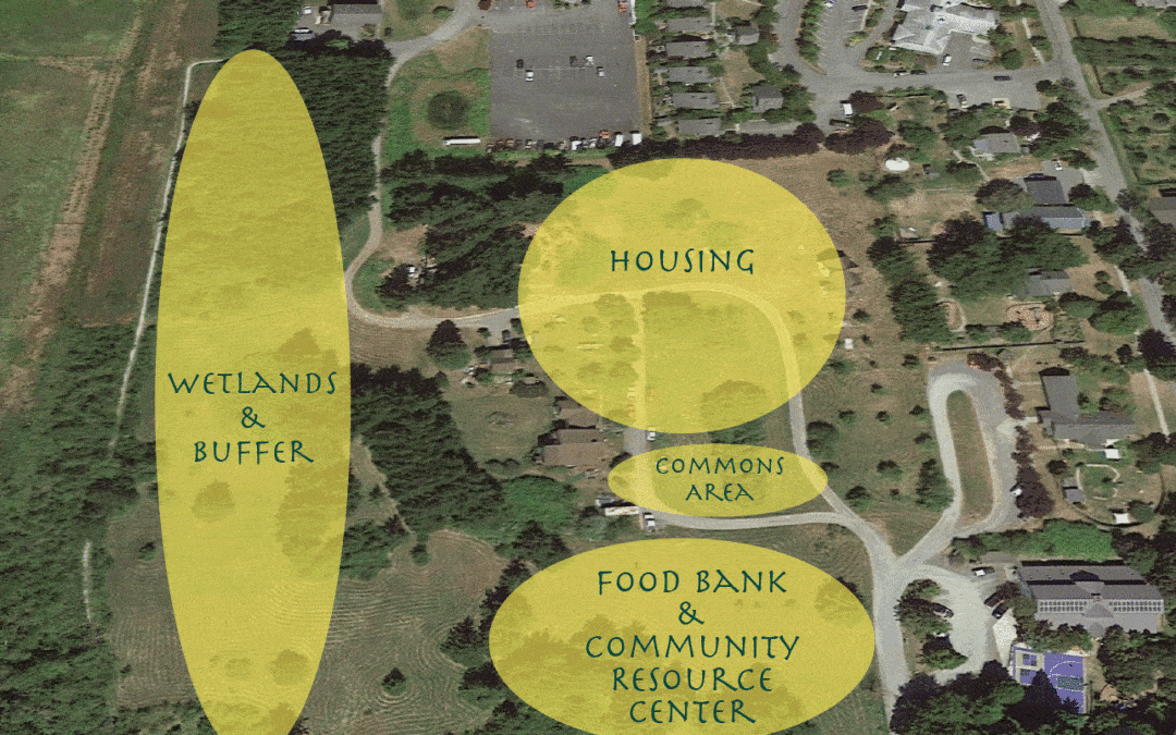 Aerial view of property for sale with bubble diagram overlaid